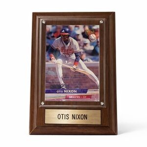 Otis Nixon Vintage Baseball Plaque – Atlanta Braves Memorabilia
